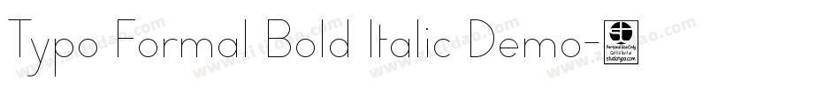 Typo Formal Bold Italic Demo字体转换